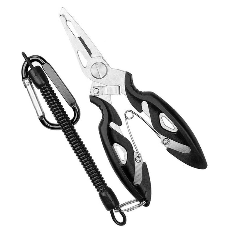 Fishing Pliers Stainless Steel Fish Hook Remover Fishing Accessories Saltwater Braid Line Cutter Scissors Fish Tong Fishing Tool