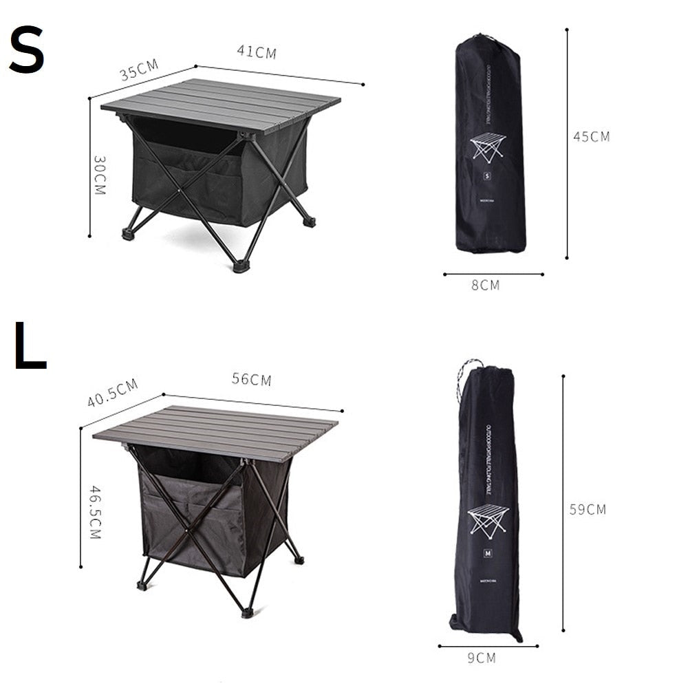 Portable Outdoor Camping Folding Table Detachable Fishing Picnic Ultra-light Mini Desk with Storage Bag For Camp Hiking