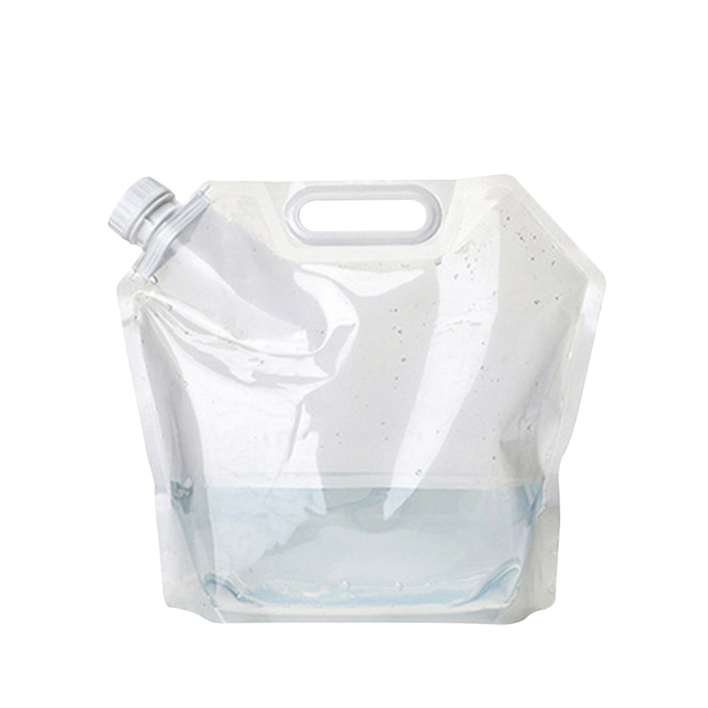 Water Bag Folding Portable Sports Storage Container Jug Bottle Inlaid Handle Water Bag For Outdoor Travel Camping