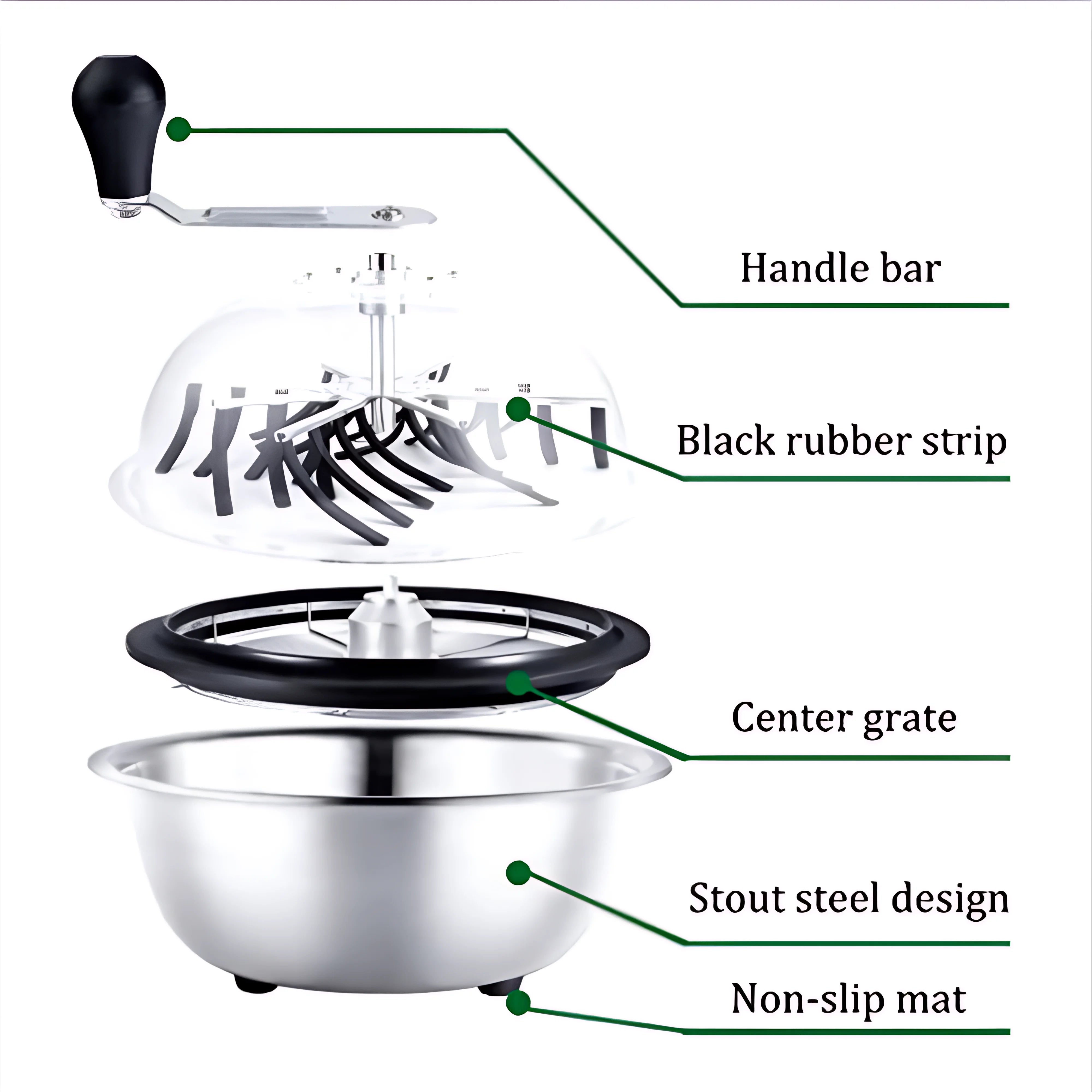 Greenzech Industrial Manual Bowl Leaf Trimmer 16"/19" – Stainless Steel Hydroponic Bud Trimming Machine