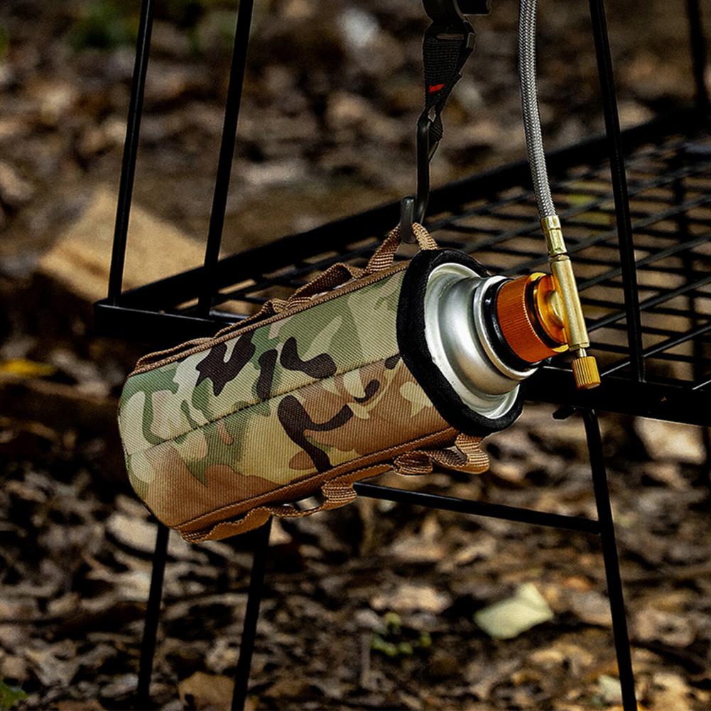 Ultralight Outdoor Camouflage Camping Gas Tank Protect Cover Air Bottle Protective Case Tool Camping Equipment