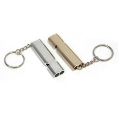 Outdoor safety emergency whistle Outdoor Camping Double Tube High Frequency Survival Whistle Self-defense Tools Self-help