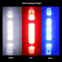 Bike Bicycle Light LED Rechargeable Tail Light USB Rear Tail Warning Safety Bike Light Super Bright Portable Flash Light