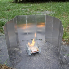 Gas Stove Wind Shield Outdoor Camping Picnic Cooking Burner Windproof Screen Aluminum Alloy Wind Screen