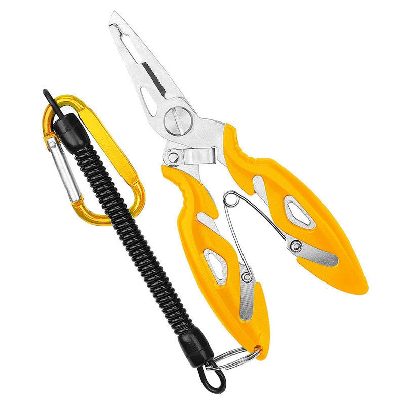 Fishing Pliers Stainless Steel Fish Hook Remover Fishing Accessories Saltwater Braid Line Cutter Scissors Fish Tong Fishing Tool