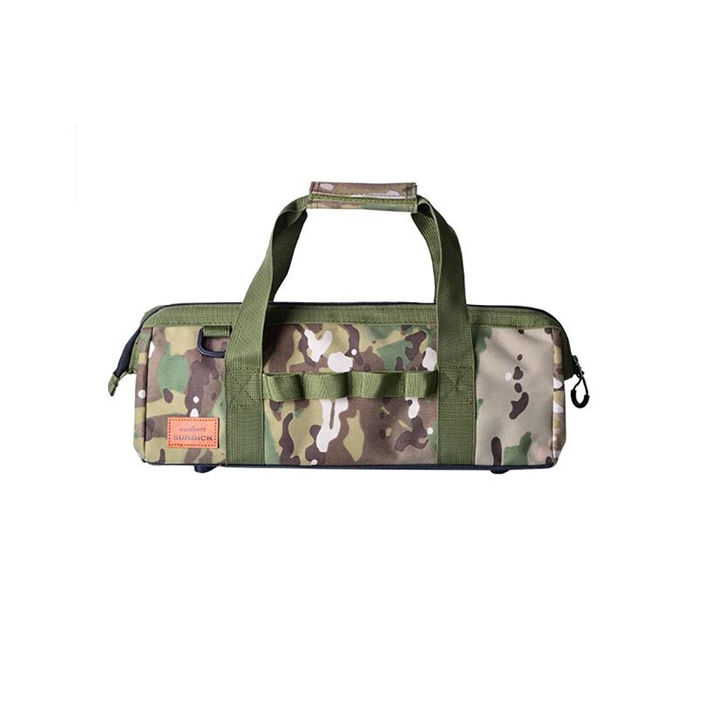 Tent Nail Storage Bag 1050D Oxford Cloth Large Capacity Multi-Pocket Zipper Handle Hanging Holes Camping Hiking Pegs Tools Bag