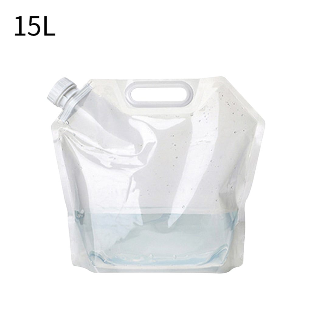 Water Bag Folding Portable Sports Storage Container Jug Bottle Inlaid Handle Water Bag For Outdoor Travel Camping