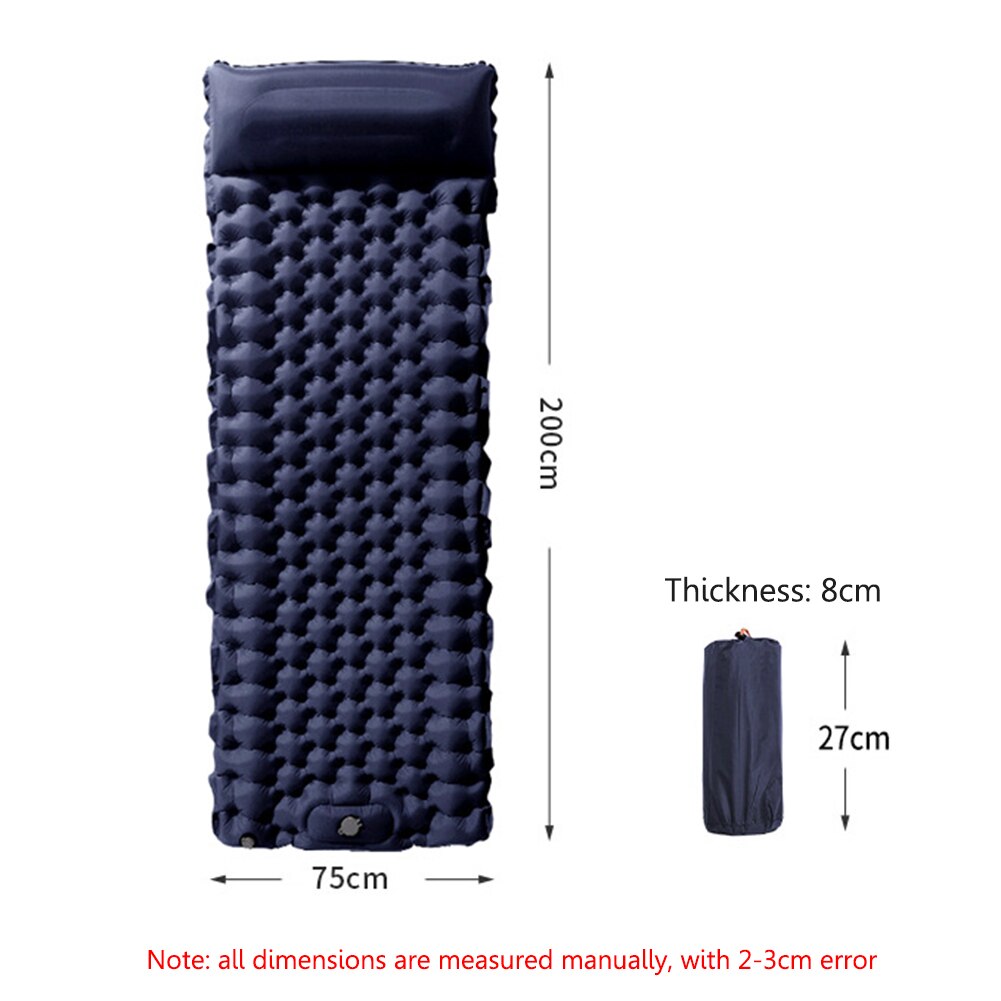 Waterproof Sleep Inflatable Mattress Outdoor Double Air Cushion Storage Bag Camping Folding Bed Ultralight Travel Hiking Mat