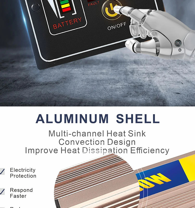GreenZech DM 8000 Pro | 8000W Continuous 16000W Peak | Pure Copper Coil Industrial Inverter | 12V 24V 48V to 110V 220V
