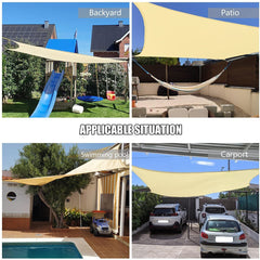 Summer outdoor waterproof and UV shade sail 300D Oxford cloth shade canvas garden terrace canopy camping sun shelter
