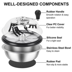Greenzech Manual Bowl Leaf Trimmer 16"/19"/24" – Industrial Hand-Crank Carbon Steel Hydroponic Bud Trimming Machine with Upgraded Gears