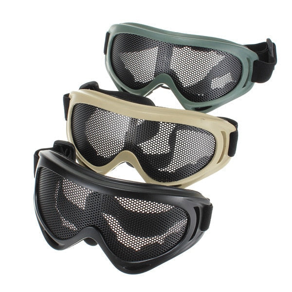Outdoor Hiking Eyewear Airsoft Tactical Eye Protection Mask Metal Mesh Glasses Camping Hunting Safety Goggle