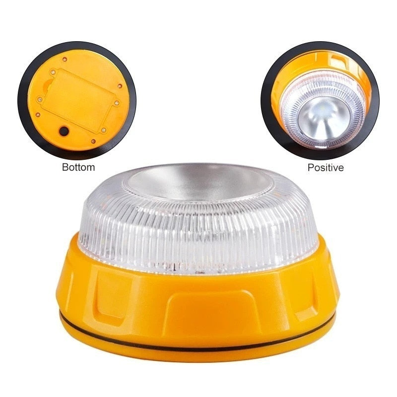 LED Emergency Strobe Beacon Help Flash Light Magnetic Roadside Traffic Safety Warning Light Sign Car Repairing Outdoor Camping