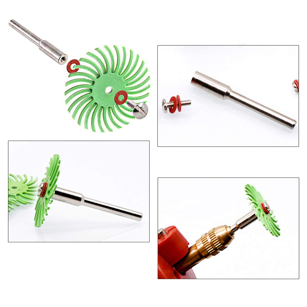 40pcs Dental Compound Spiral Polishing Finishing Disc Wheels And 10pcs Shank Mandrel
