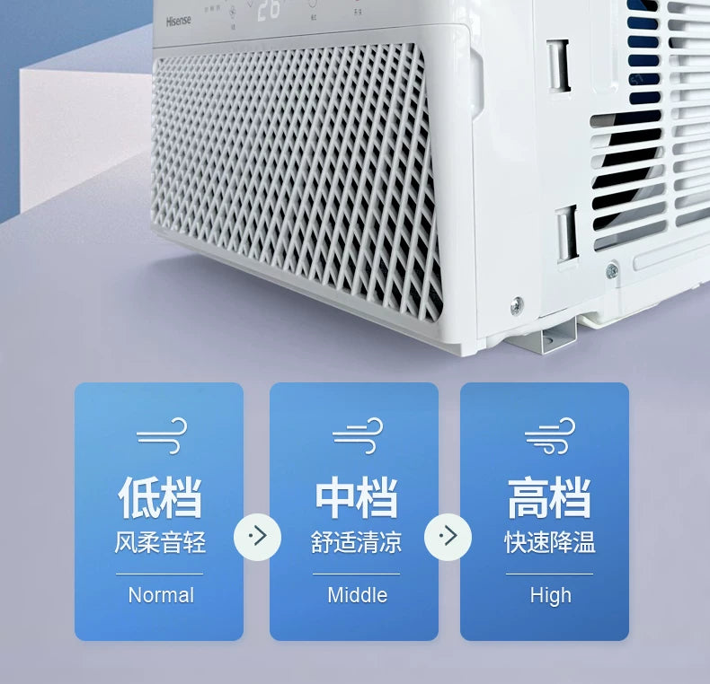 Hisense海信窗式空调窗机大1匹1.5匹节能一体式厨房移动空调2954