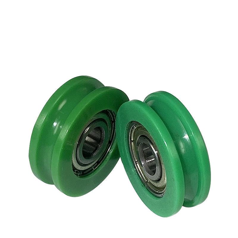 Nylon U-Groove Bearings - Double Metal Shielded Chrome Steel Ball Bearings (10pcs) | Sourcing Map