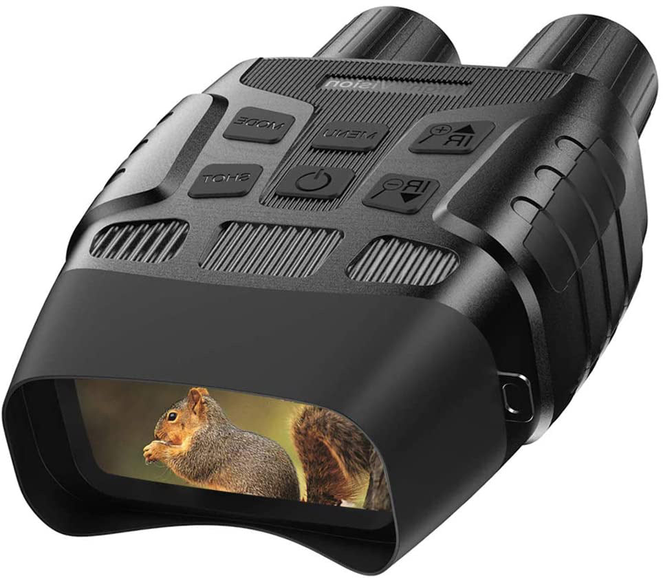 High-Performance Digital Night Vision Binoculars with 7 IR Levels, HD Image/Video, 1300FT Range, Manual Focus