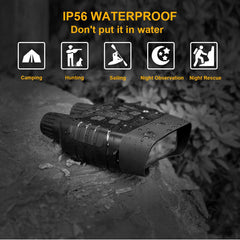 High-Performance Digital Night Vision Binoculars with 7 IR Levels, HD Image/Video, 1300FT Range, Manual Focus