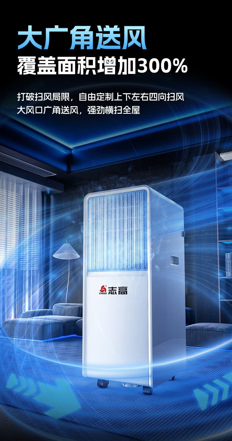 14000 BTU Portable Air Conditioner, 3-in-1 Compact Cooling AC with Dehumidifier & Remote Control
