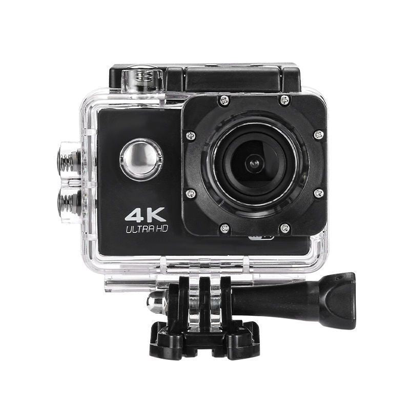 16MP Waterproof Wireless Action Camera, 1080P Video, 140° Angle, Rechargeable, Black, No Stabilization, ≤2" Display