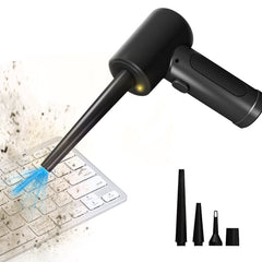51,000RPM Cordless Electric Air Duster - Handheld Dust Blower for Keyboard/PC Cleaning with Brush | Rechargeable & Portable