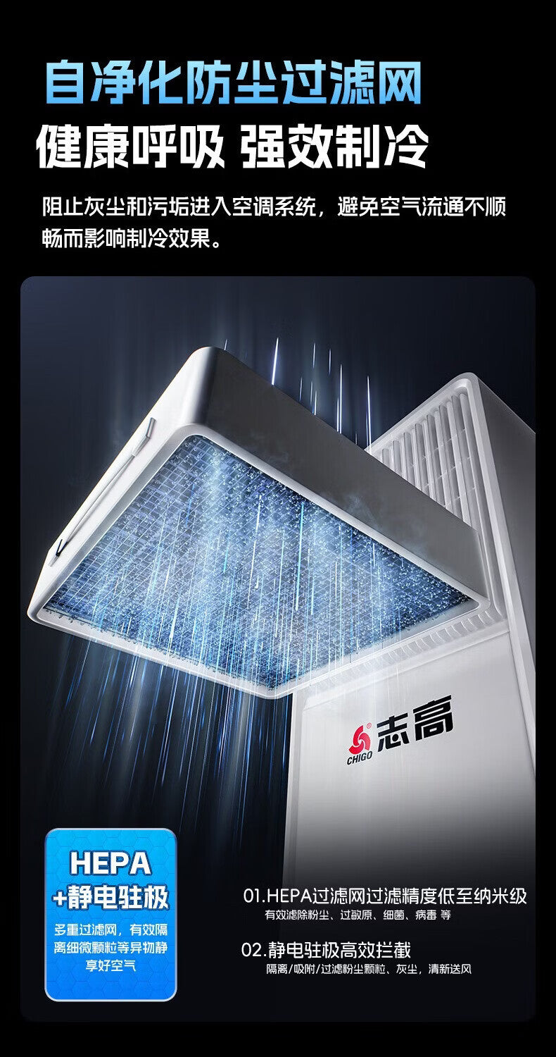14000 BTU Portable Air Conditioner, 3-in-1 Compact Cooling AC with Dehumidifier & Remote Control