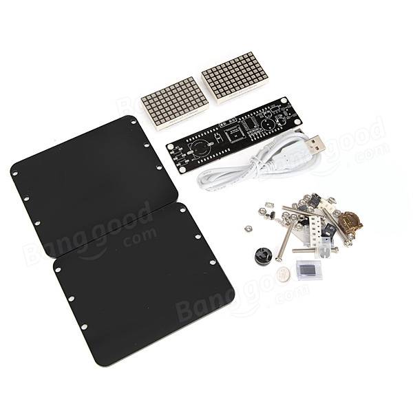 DIY C51 DS3231 Gravity Sensor LED Digital Phantom Desktop Clock Kit