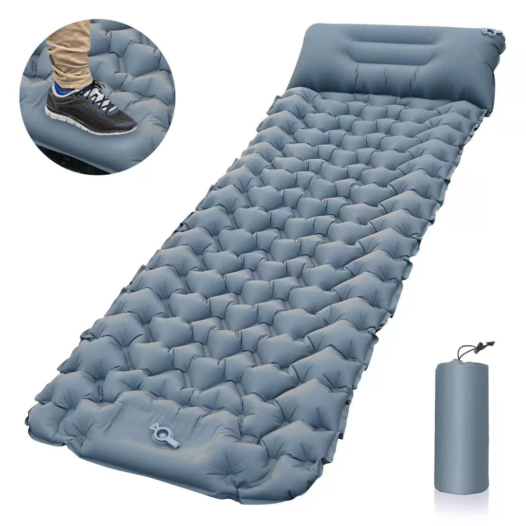 Outdoor Camping Sleeping Pad Portable Foam Inflatable Mattress With Pillows Beach Blanket Air Bed Foldable Mat Tent Mattress