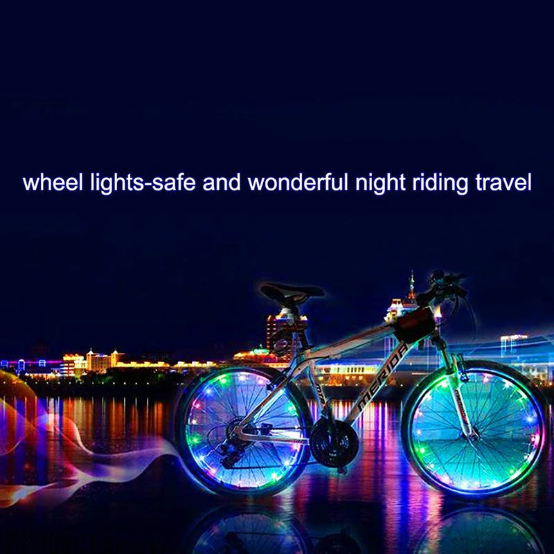 Bicycle Lights Mountain Bike Festoon Wheel String Light 2M 20 LED Cycling Spoke Wheel Lamp Bike Accessories Camp Night light