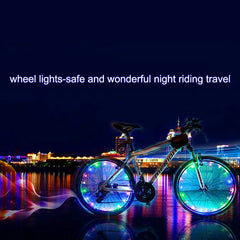 Bicycle Lights Mountain Bike Festoon Wheel String Light 2M 20 LED Cycling Spoke Wheel Lamp Bike Accessories Camp Night light