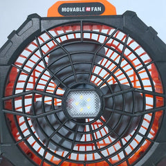 Rechargeable Tent Fan With Hook 7800Mah Camping Light Fan With LED Light For Camping Jobsite Garden Outdoor Hiking