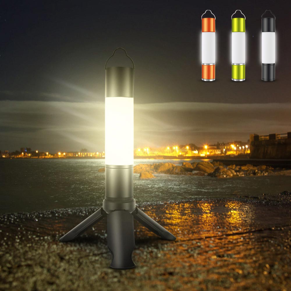 High Power LED Flashlights USB Rechargeable Torch Light Camping Supplies Lantern 1800mAh Power Bank Portable Zoom Flashlight