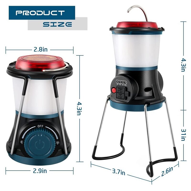 Rechargeable LED Camping Lantern,2000Mah With Magnet Base,Lanterns Flashlight,Hiking Gear,Emergency Light