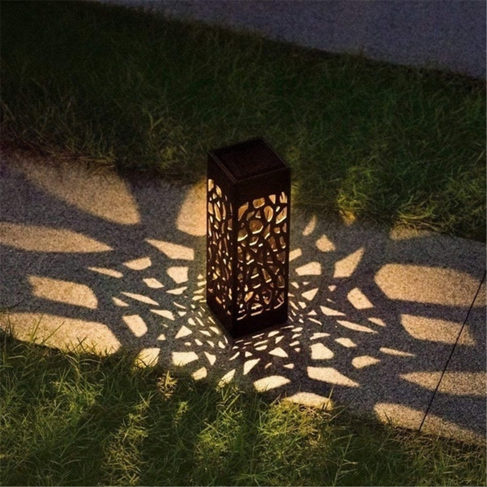 Solar Lawn Light Decoration Garden Hollow Lawn Lamp Outdoor Soalr Garden Lights Pathway Light Waterproof led Solar Garden Lights