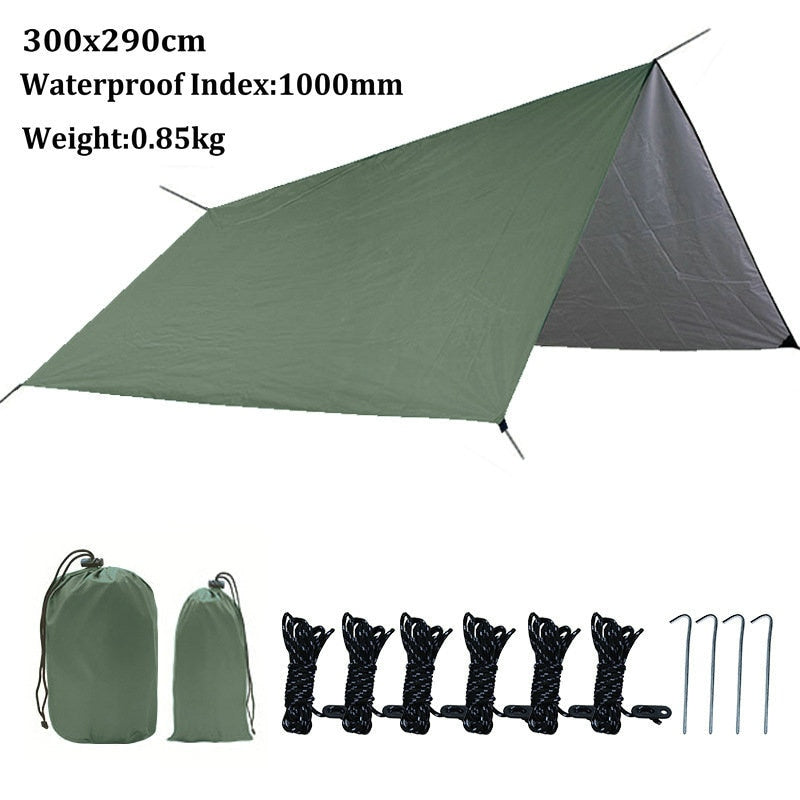 Square Camouflage Awnings Ultra Light Waterproof Outdoor Camping Tarp Tourist Travel Sun Shelter Garden Canopy