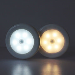 PIR Motion Round Sensor Cabinet Light Auto Smart Night Lamp LED Light For Home Bedroom Wall Closet Kitchen Wardrobe Light