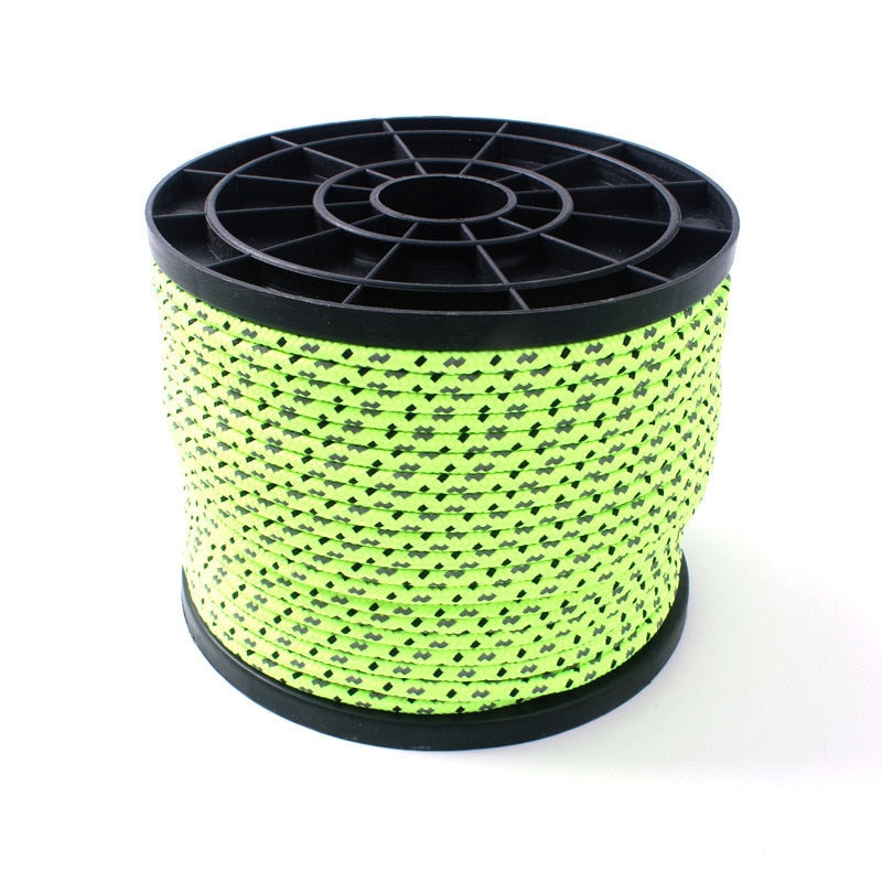 Reflective Tent Rope Nylon Tent Line Cuy Line Cord Rescue Umbrella Paracord Rope Camping Hiking Tent Accessories