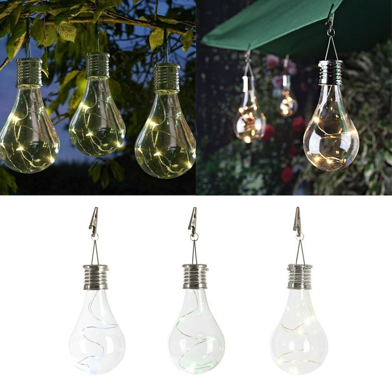Solar Panels LED Waterproof Solar Outdoor Garden Camping Hanging Night Light Lamp