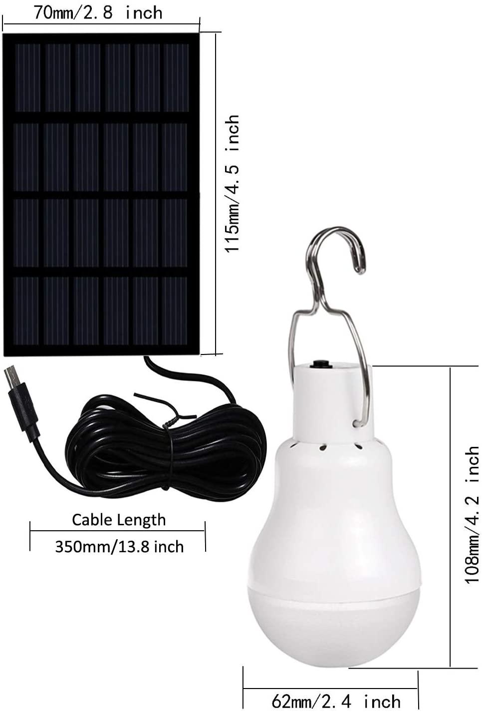 solar light 12 LED outdoor waterproof solar bulb hanging lamp courtyard garden solar led camping lights outdoors