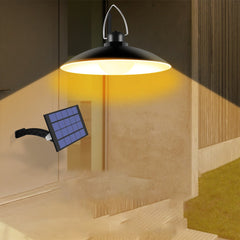 LED Solar Panel Light Powered Pendant Hanging Indoor Lamp Waterproof For Camping Garden Yard Cafe Bar Club Shed Lighting