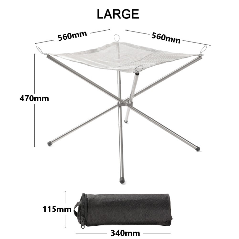 Disassemble Garden Backyard Heating Mesh Stainless Steel Outdoor Camping Campfire Fire Rack Foldable Mesh Fire Pit BBQ Tools Hot