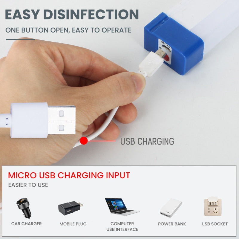 Multi-function LED Emergency Lights USB Rechargeable DC5V 20W 40W 60W for Home Power Failure Work Light Outdoor Camping Lamp