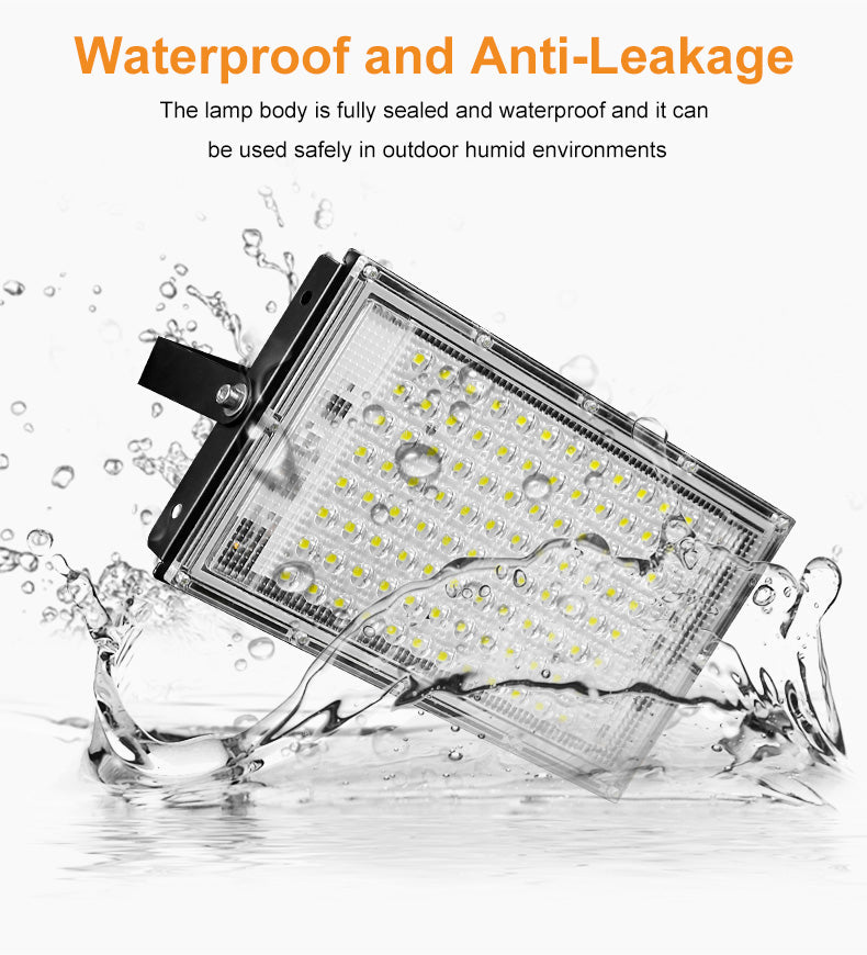 50W LED Floodlight DC12V Waterproof Electric Clip Charger LED Emergency Lamp Spotlight Camping Hiking Working Outdoor Lighting