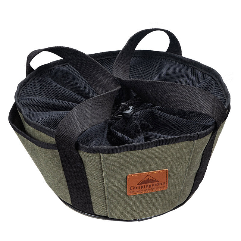 Outdoor Camping Barbecue Storage Bag Cookware Bag Outdoor Finish Bag Oven Cotton Storage Canvas Bag Container Portable Tote Bag