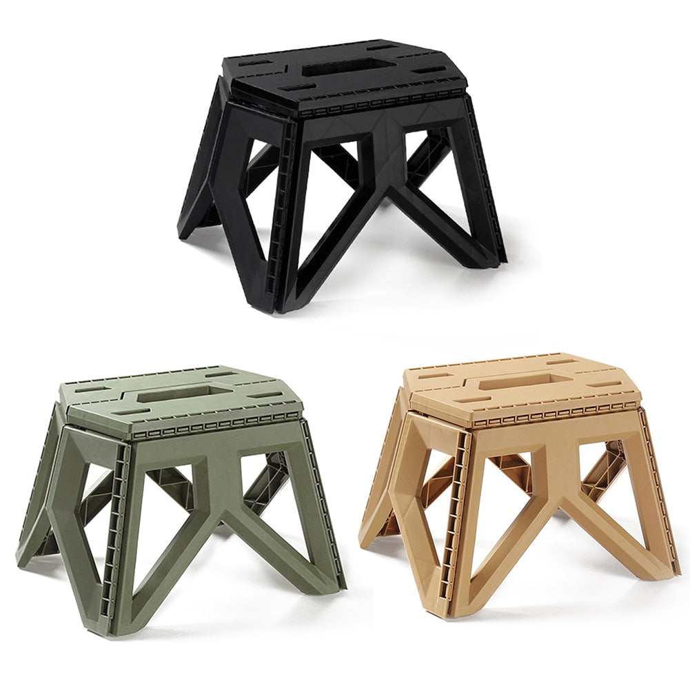 Plastic Multi Purpose Folding Step Stool Outdoor Portable Folding Stool Camping Square Stools for Adults Children High Load-bear