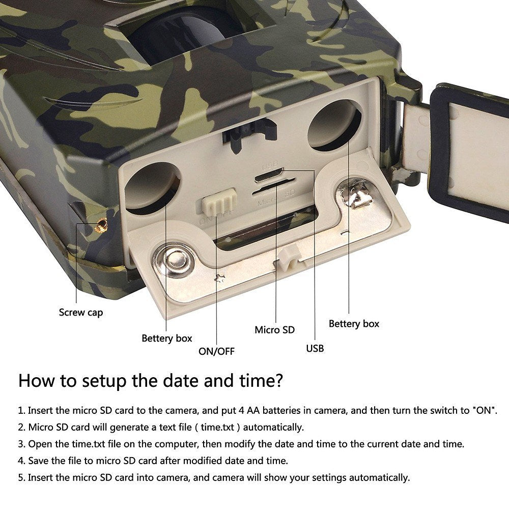 1080P 12MP Digital Waterproof Hunting Trail Camera