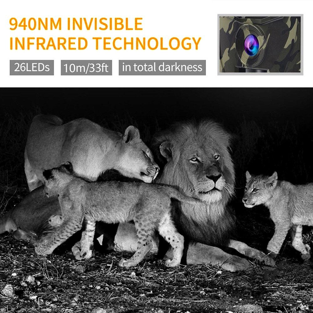 1080P 12MP Digital Waterproof Hunting Trail Camera