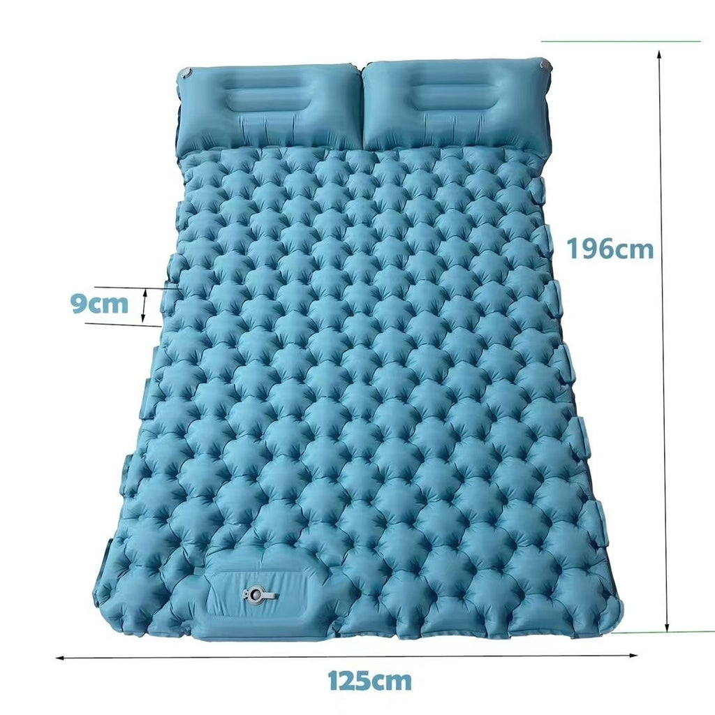 Double Camping Sleeping Mat Self Inflatable Outdoor Extra Wide Sleeping Pad Nylon TUP Protable Air Mattress Bed Hiking