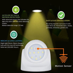 Motion Sensor 360 Degree Night Light 9 LED Lamp Motion Activated Wirless Sensor Light For Home Indoor Outdoor Wall Room Lighting