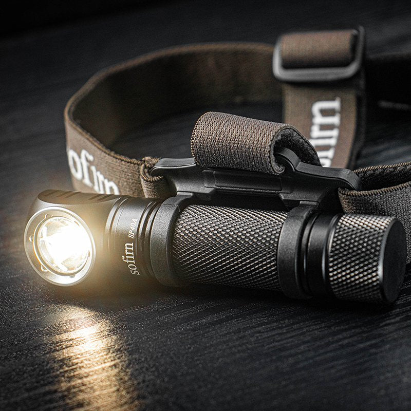 TIR Optics USB Rechargeable LED Headlamp LH351D 1200lm 18650 Headlight 18350 Angle Flashlight with Magnet Tail